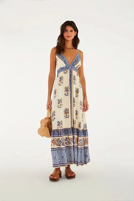 FARM VESTIDO CROPPED ESTAMPADO LUNA