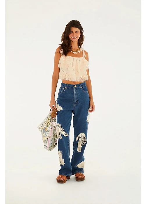 FARM BLUSA ARTESANAL BABADOS