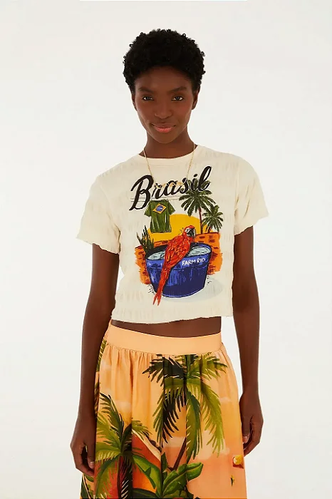 FARM T-SHIRT MALHA ESPECIAL ARARA BRASIL