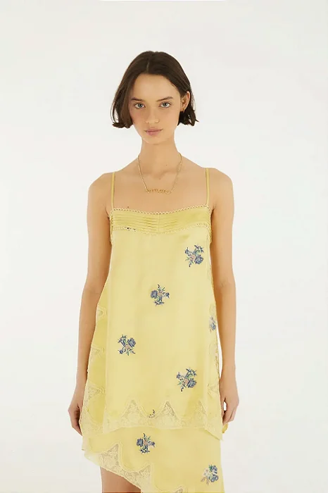 FARM BLUSA ARTESANAL FLORAL LENI