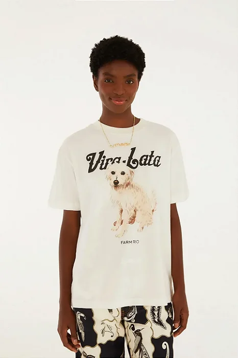 FARM TSHIRT MEDIA VIRA LATA FIAPO DE MANGA