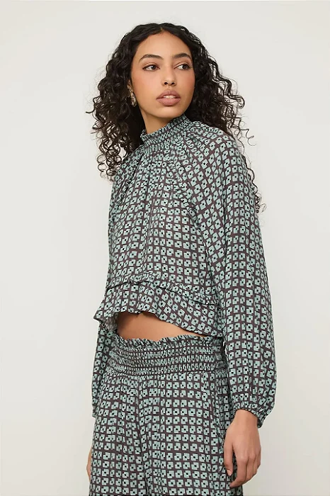 ANIMALE BATA RAGLAN BABADOS ESTAMPADA