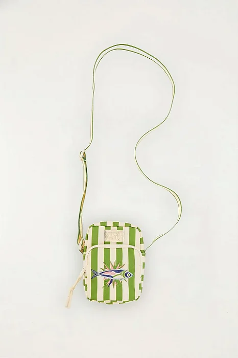 FARM ETC BOLSA DA GEMA LISTRA VERDE CARDUME SONHADOR