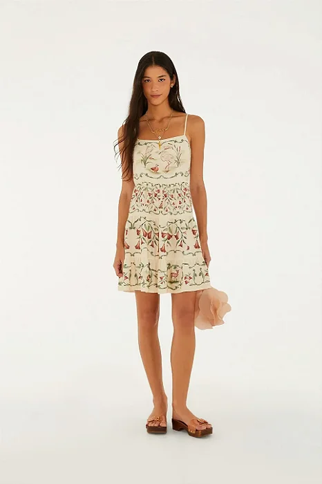 FARM VESTIDO CURTO ESTAMPADO DOCE ENCANTO