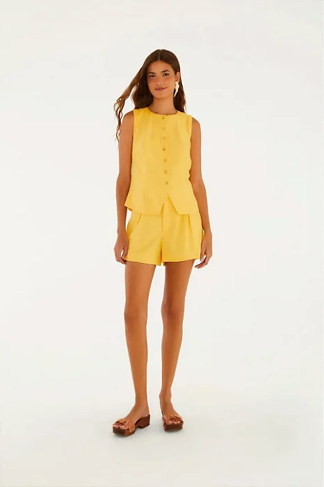 FARM SHORT CLOCHARD LINHO AMARELO
