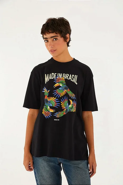 FARM T SHIRT IPANEMA MADE IN BRASIL PRETA