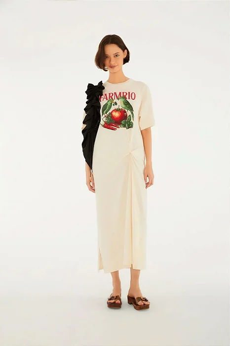 FARM VESTIDO NO PASSAROS TOMATE