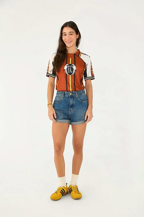 FARM SHORT BARRA DOBRADA JEANS ESCURO