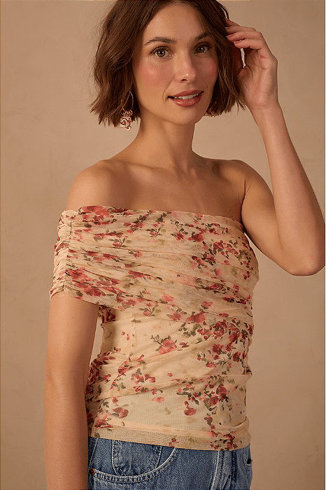 DRESS TO BLUSA TULE ESTAMPA CEU DE PETALAS