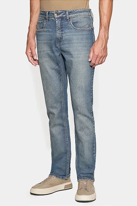 ARAMIS CALCA JEANS SLIM BLUE SOBRETINTA AZUL MEDIO