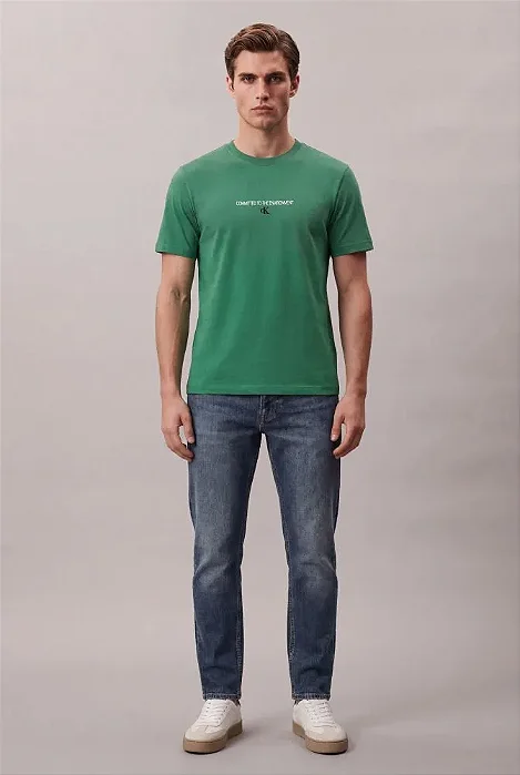 CALVIN KLEIN CAMISETA MANGA CURTA COMMITTED TO THE ENVIRONMENT VERDE