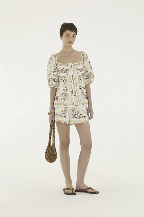 FARM SHORT PRATINHOS DE FLOR ESTAMPADO