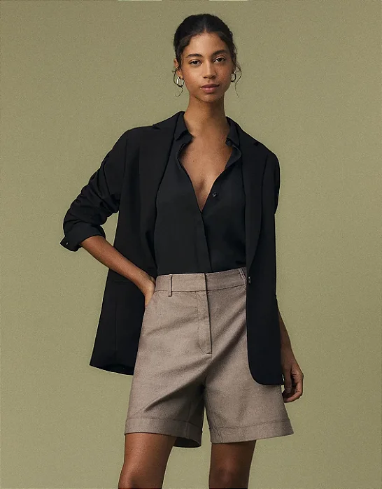 SHOULDER SHORTS ALFAIATADO PREGAS