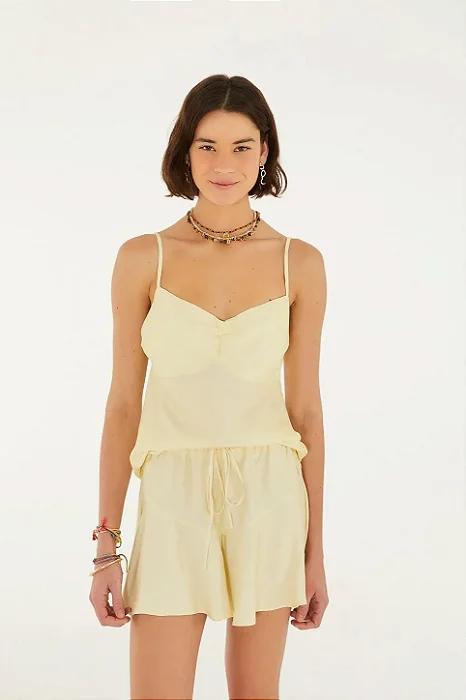 FARM SHORT BABADOS AMARELO