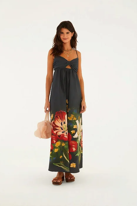 FARM VESTIDO LONGO ALCINHA ESTAMPADO FLORAL BELO