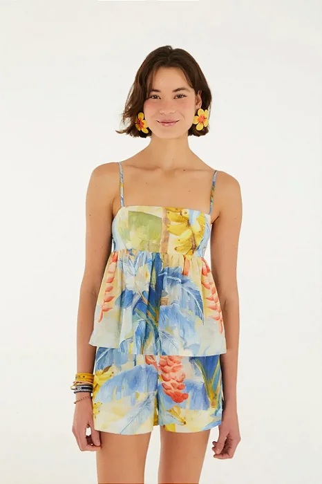 FARM BLUSA ESTAMPADA FLORESTA ENCANTADA