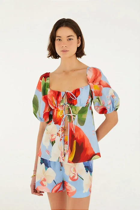 FARM BLUSA ESTAMPADA VOO DE JARDIM