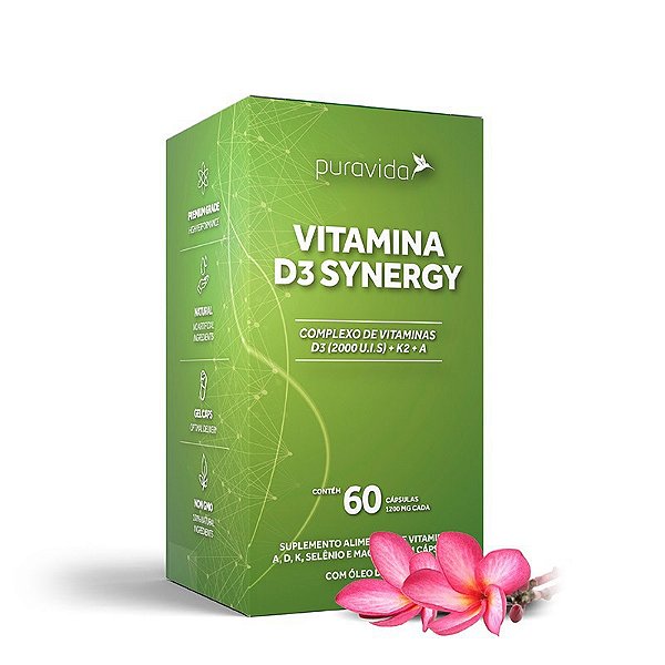 Vitamina D3 Synergy 60 capsulas Puravida