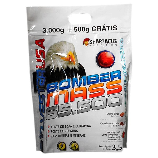Hipercalorico Bomber Mass 56.000 3kg Refil Spartacus Nutrition