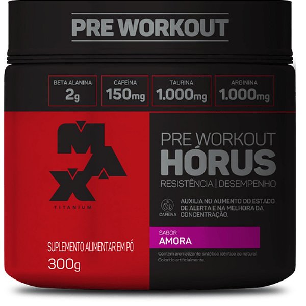 PRÉ TREINO HORUS PRE WORKOUT 300G MAX TITANIUM