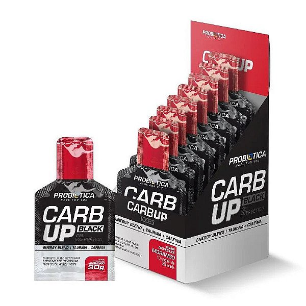 Carb up Black Super Formula gel Probiotica caixa 10 unidades