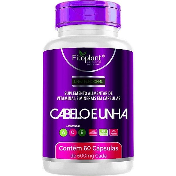 CABELO E UNHA FITOPLANTE 600 MG 60 CAPS