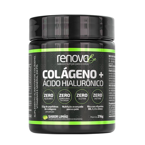 COLAGENO + ACIDO HIALURONICO RENOVA 216G LIMÃO