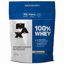 100% MAX WHEY REFIL SABOR 900G BAUNILHA