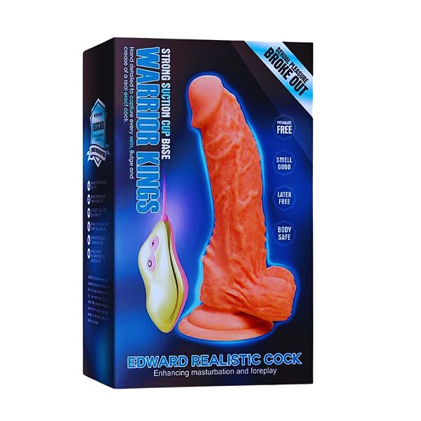 Pênis Vibrador Rotativo Recarregável Ultra Realístico 18x5,3cm