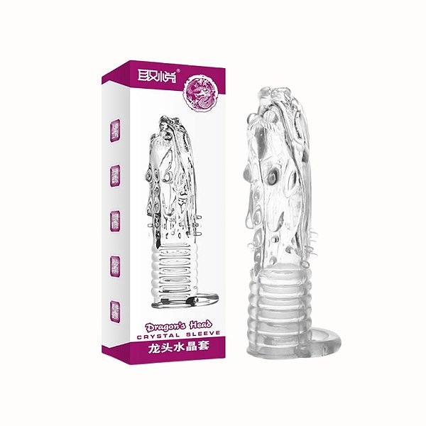 Capa Peniana Dragon com Textura Massageadora e Anel – Mais Estímulo e Controle