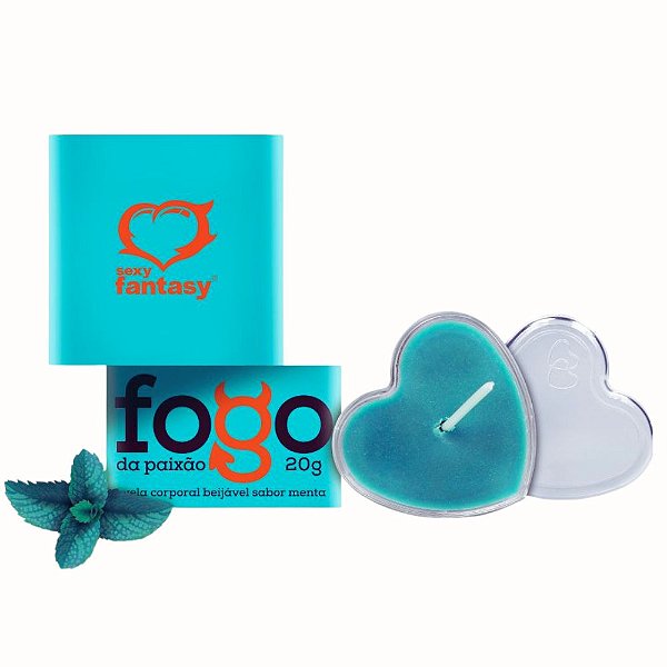 Vela para Massagem Sensual Fogo da Paixão Sabor Menta
