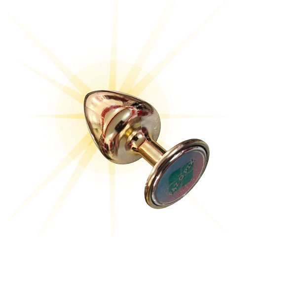 Plug Anal em Metal Tamanho M Plug Anal Dourado Pix