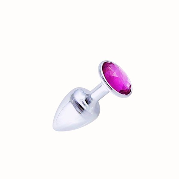 Plug Prazer Anal Tamanho P em Metal - Plug Anal Cromado