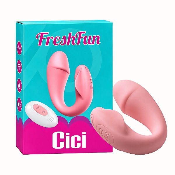 Vibrador para Casal Cici FreshFun com Controle – 10 Vibrações