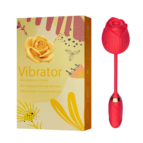 Vibrador Rosa Duplo com Vai e Vem – Estímulo Clitoriano e Penetração em Alta Intensidade
