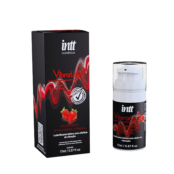 Vibrador Líquido Vibration Morango – Gel Sensual Beijável com Efeito Vibrante