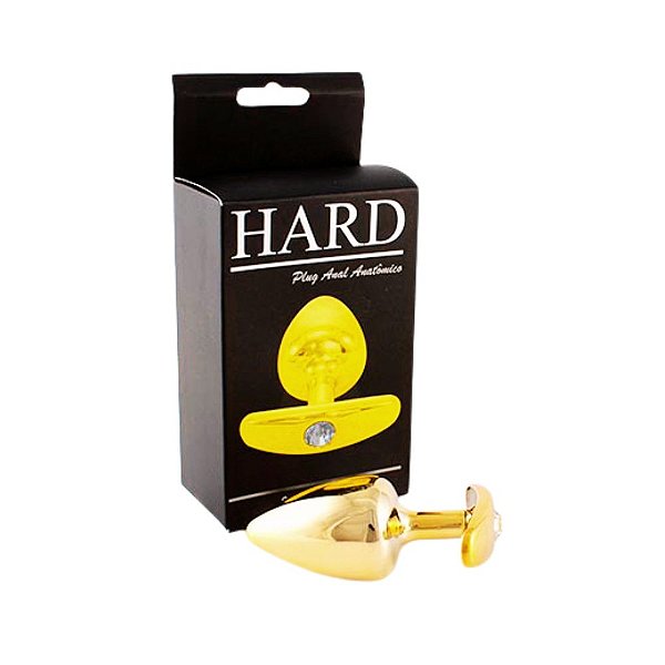 Plug Anal Anatômico em Metal Tamanho M Dourado