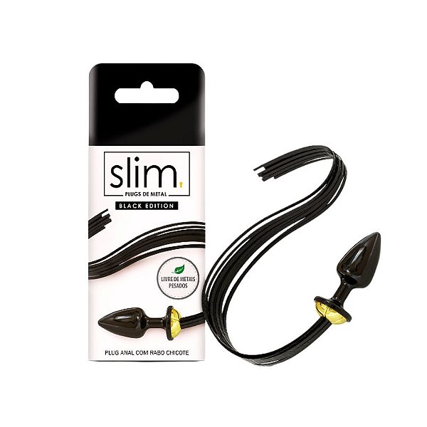 Plug Anal Slim Com Chicote Plug Fetiche