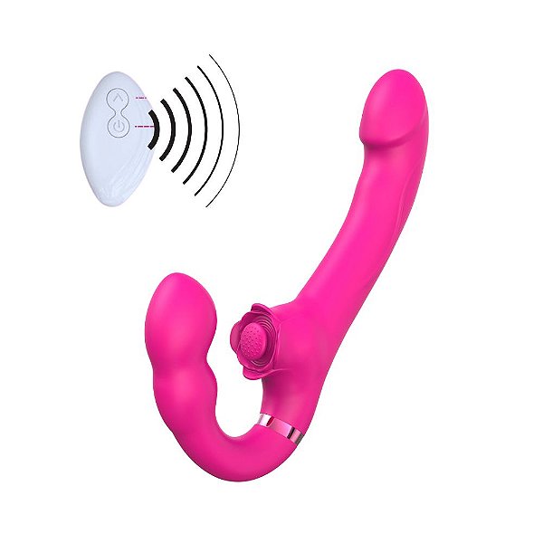 Vibrador Penetradores Strapless 3 Funções Estimula Vibra e Pulsa