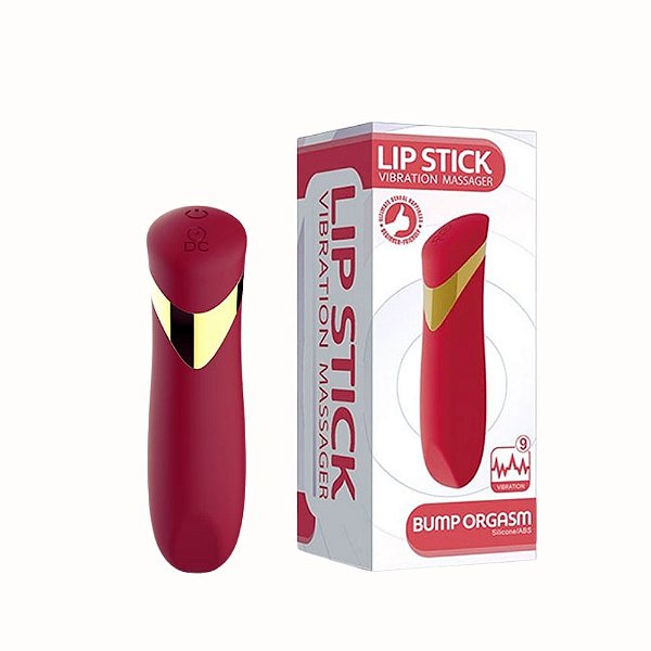 Cápsula Vibratória Recarregável com Detalhe Dourado – 10 Modos de Vibração e Toque Aveludado