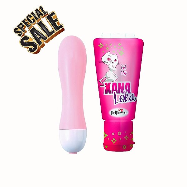 Kit Feminino com Vibrador Ponto G + Gel Excitante Xana Loka – Estímulo Interno e Térmico