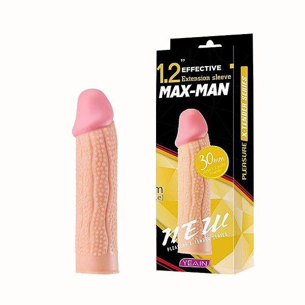 Capa Peniana Realista 3cm – Extensão, Estímulo e Conforto Total