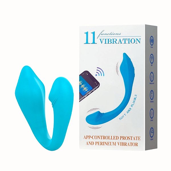 Vibrador Recarregável para Casais com Controle por Aplicativo | 11 Modos de Vibração e Estímulo Duplo