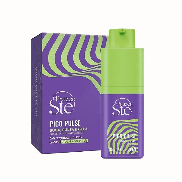 Gel Excitante Pico Pulse Uva Verde 16g – Suga, Pulsa e Gela com Aroma Refrescante