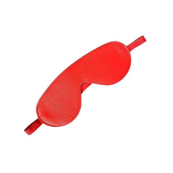 Venda para Olhos Vermelha em Couro Sintético Confortável Ajustável