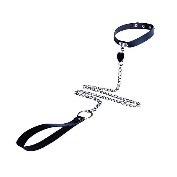 Liberte Seus Desejos com a Coleira Íntima Preta – Fetiche, Luxo e Conexão Intensa