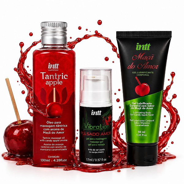 Kit Maçã do Amor Intense — Vibração, Toque e Deslize Completo