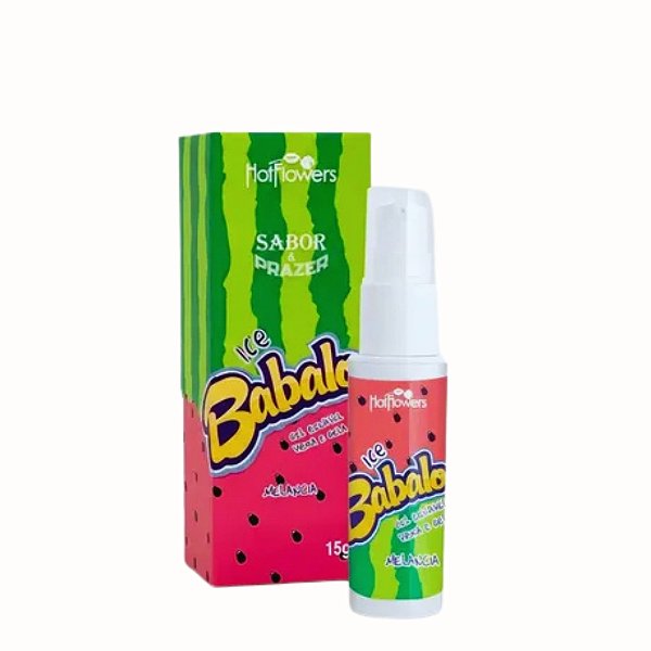 Gel Beijável Ice Babaloo Melancia Vibrador Líquido HotFlowers 15g – Vibra e Gela