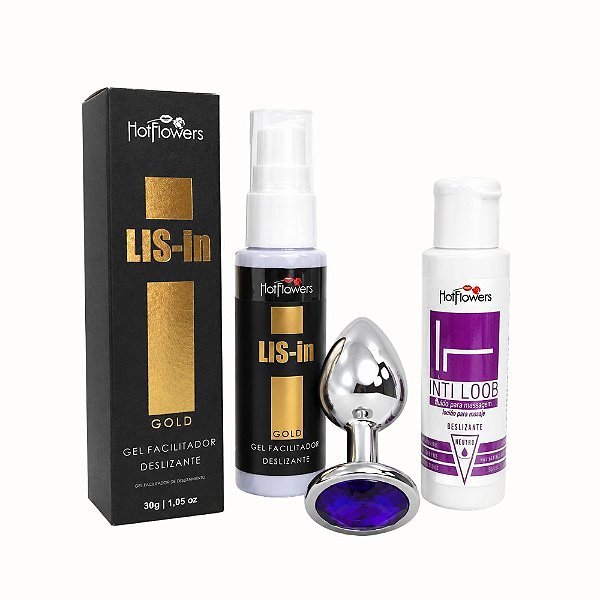 Kit Ritual Conforto Anal Premium – Plug M + Lis-In + Inti Loob