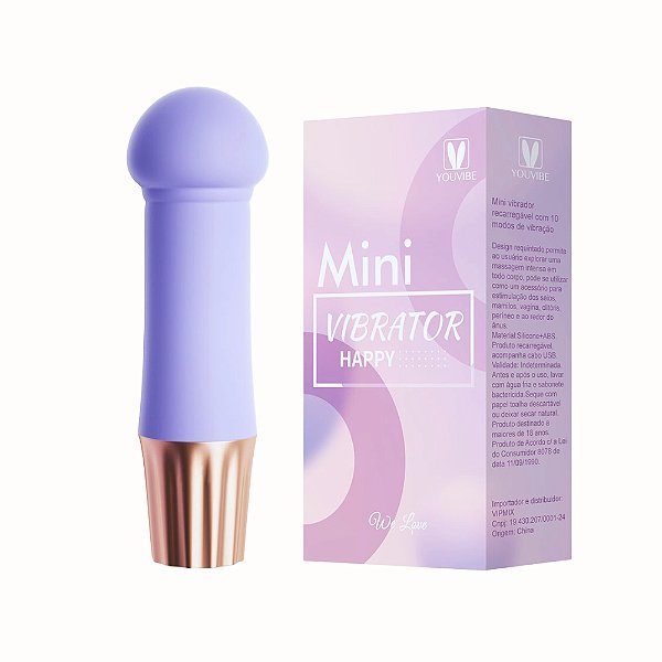 Mini Vibrador Happy Youvibe Recarregável 10 Modos